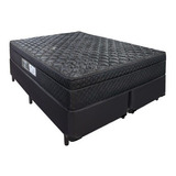 Cama Bipartido Casal + Colchão Portobel De Mola Arezzo Black