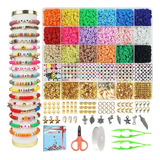 Kit Para Hacer Pulseras: Perlas De Arcilla Polimérica