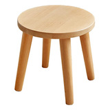 Taburete De Madera Maciza Natural Soporte De Planta Reposapi