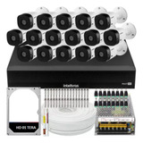 Kit 16 Câmeras Intelbras Vhl 1220 Full 20m Dvr 16 Canais 1tb