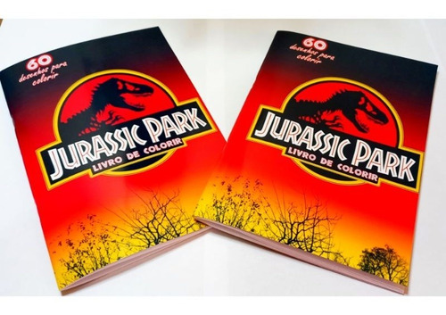 Livro De Colorir Jurassic Park Dinossauros - Mini Giz Brinde