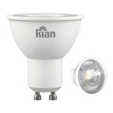 Kit X5 Kian Dicróica Lampada Led 6w Mr16 Gu10 3000k