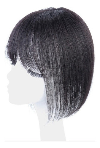Human Hair Clip Toppers With Bangs 1