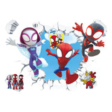 Adhesivos De Pared Spiderman Niños, Decoración De Fon...