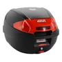 Baul Givi E300n 30 Litros Monolock Porta Casco Piloto Rpm764* Color Negro/rojo