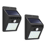 2 Lamparas De Panel Solar Para Exteriores 30 Led Y Sensor