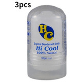 3 Peças De Desodorante Natural Hi Cool Stone Salt Crystal 60