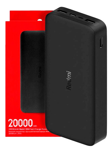 Cargador Xiaomi Redmi Power Bank 20.000 Mah 18w Original