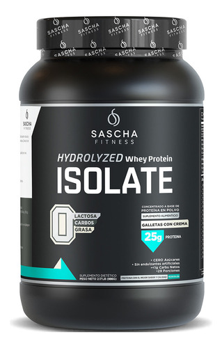 Suplemento En Polvo Sascha Fitness  Hydrolyzed Whey Protein Isolate Proteínas Sabor Cookies & Cream En Pote De 986g