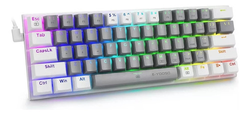 E-yooso Z-11 Gamer Keyboard 61 Teclas Inglés Us Con Luz Rgb