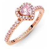 Pandora Anillo Corazón Relieve Rosa + Set De Regalo