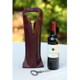 30 Porta Vinhos Wine Bag Couro Personalizada Com Inicial 