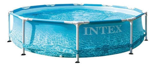 Pileta Estructural Redondo Intex 28208 Con Capacidad De 4485 Litros De 305cm De Diámetro  Azul Marino Diseño Beachside