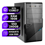 Computador Pc Cpu Intel I7 3º Geração, 16gb Ram, Ssd 240gb