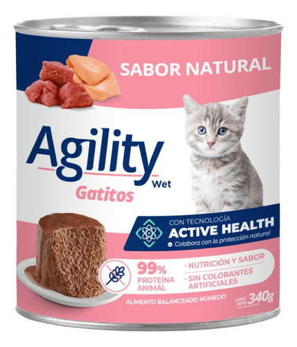 Alimento Húmedo Agility Para Gatos En Lata X 340 G