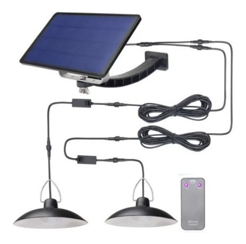 2 Lamparas Led Solar Colgante 120º C/ Control 90lm/w