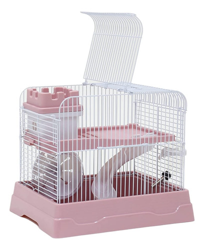 Jaula De Hamster Roedor Casa 2 Pisos Completa Rueda Xl Pro