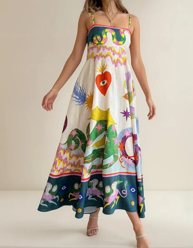 Vestido De Verano Elegante De Cintura Alta