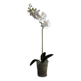 Planta Flor Artificial | Vara De Orquídea Realista En Maceta