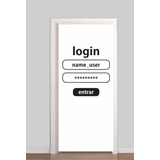 Adesivo Parede Porta Login Geek Nerd Senha Password + Barato