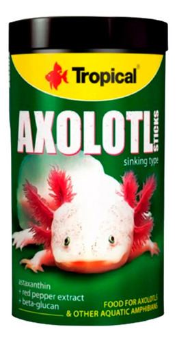 Tropical Ração Axolotl  Sticks 135g Para Axolotl 