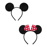 Orejas Mickey Ratón + Mimi Mouse Disfraz Fiestas Infantiles