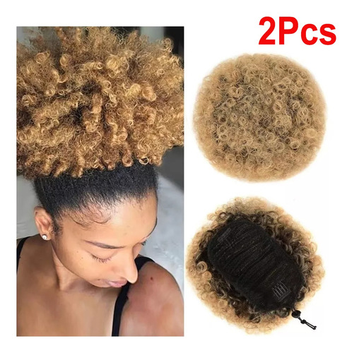 Coleta Afro Corta Sintética 2024 Para Cabello Natural De 2 P