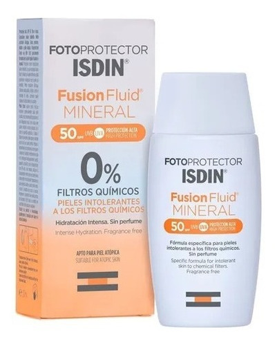 Fotoprotector Isdin Fusion Fluido Spf 50+ Mineral Protecto