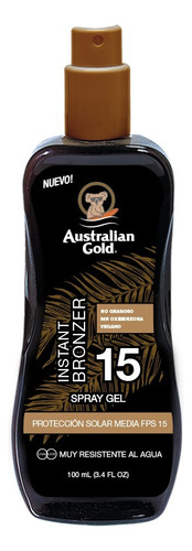 Bronceador Instant Bronzer Spray Fps15 100ml Australian Gold