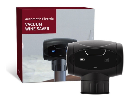 Tapón De Vino Eléctrico Vacío Wine Saver Bomba Automática Color Negro