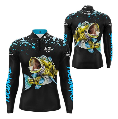 Camisa Camiseta Blusa De Pesca Tucunaré Com Proteção Uv50