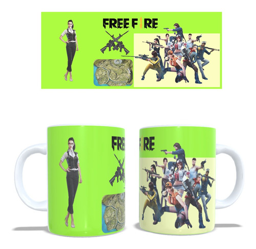 Caneca Personalizada Free Fire M6 Porcelana Xícara 