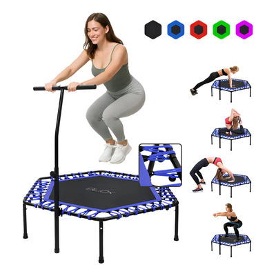 Trampolin Brincolin Hexagonal Barra Agarradera Fitness Blick Azul | Envío gratis