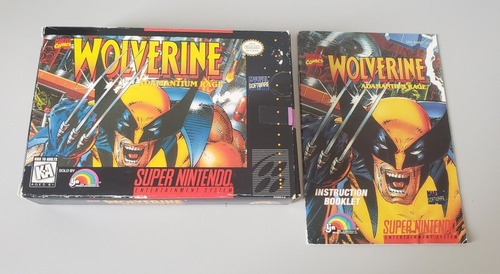 Caixa Wolverine Adamantium Rage Super Nintendo