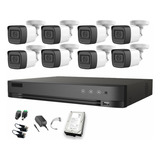 Hikvision Kit 8 Cámaras De Videovigilancia Metálicas Ip67 Hik5mpslq-kit(b)8csc3 + Hdd 3tb Y Conectores Micrófono Incorpoado Alta Calidad Circuito Cerrado Cctv Hik5mpslq-kit(b) Facil Instalación