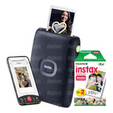 Impressora Instax Portátil Para Celular Mini Link + 20 Fotos Cor Azul