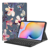 Funda Con Teclado Fintie / Para Galaxy Tab 10.4 /hibiscus