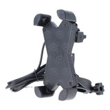 Soporte Base Celular X Cargador Usb Universal Motocicleta