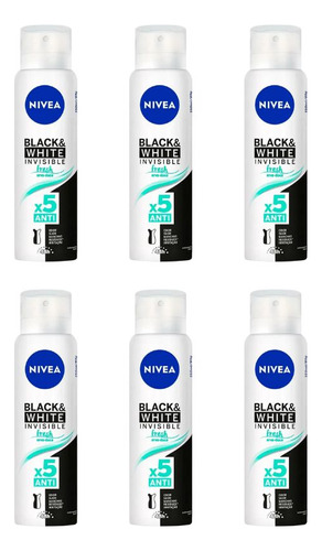 Kit 12 Deso Aero Nivea 150ml Fem Inv Blk E Wht Frsh Erv Dc 