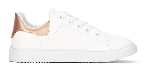 Tenis Blanco Liso Andrea Dama Comodo Casual Fashion 8207