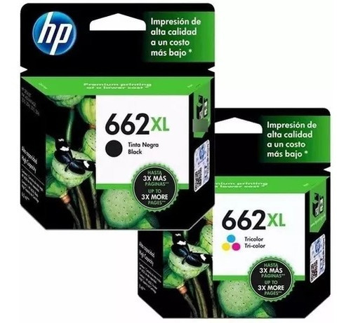 Kit Cartuchos Hp 662xl Negro Y 662xl Tricolor