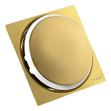 Ralo Click Inteligente Dourado Banhado 10x10 100% Inox Luxo