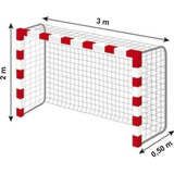 2 Redes Red Arco Handball 3x2m Cajon 50cm Malla 11cm 2,8mm - Resistente Intemperie - Hay Stock