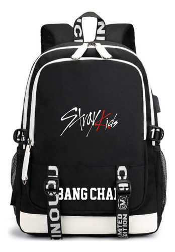 Nova Bolsa Escolar De Ombro Duplo Stray Kids Backpa