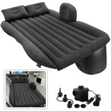 Colchon Inflable Para Auto Con Compresor 12v + 2 Almohadas