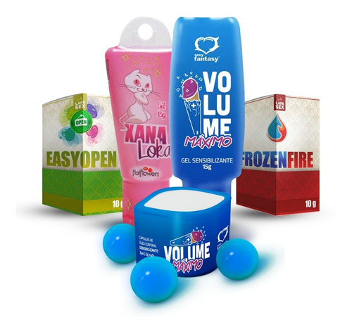 Kit Sexyshop Xana Loka Volume Maximo Bolinha Aumento Peniano