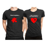 Playeras Dúo Pareja Para Novios Esposos Amigos 2 Piezas 