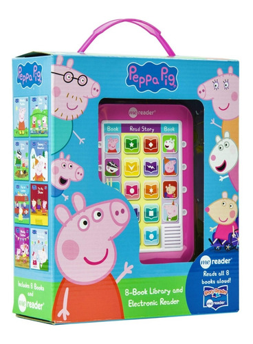 Lector Electrónico Biblioteca De Libros 8 Sonidos Peppa Pig