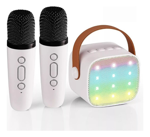 Mini Bluetooth Máquina De Karaoke Para Niños Con 2 Micrófono