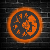 Velador Pared Basquet Nba Digitalfibro_neonled